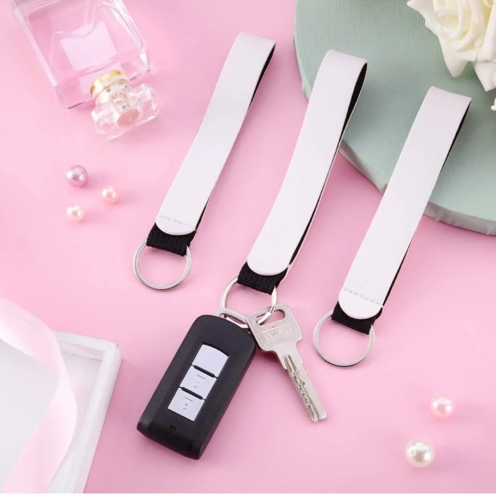 Brown Floral Mushroom Keychain Wristlet - Picture 3 of 5